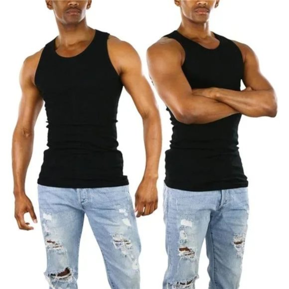 Men’s Workout A-Shirt Long Muscle Shirt Tank Top Sizes S -5X - Picture 6 of 8